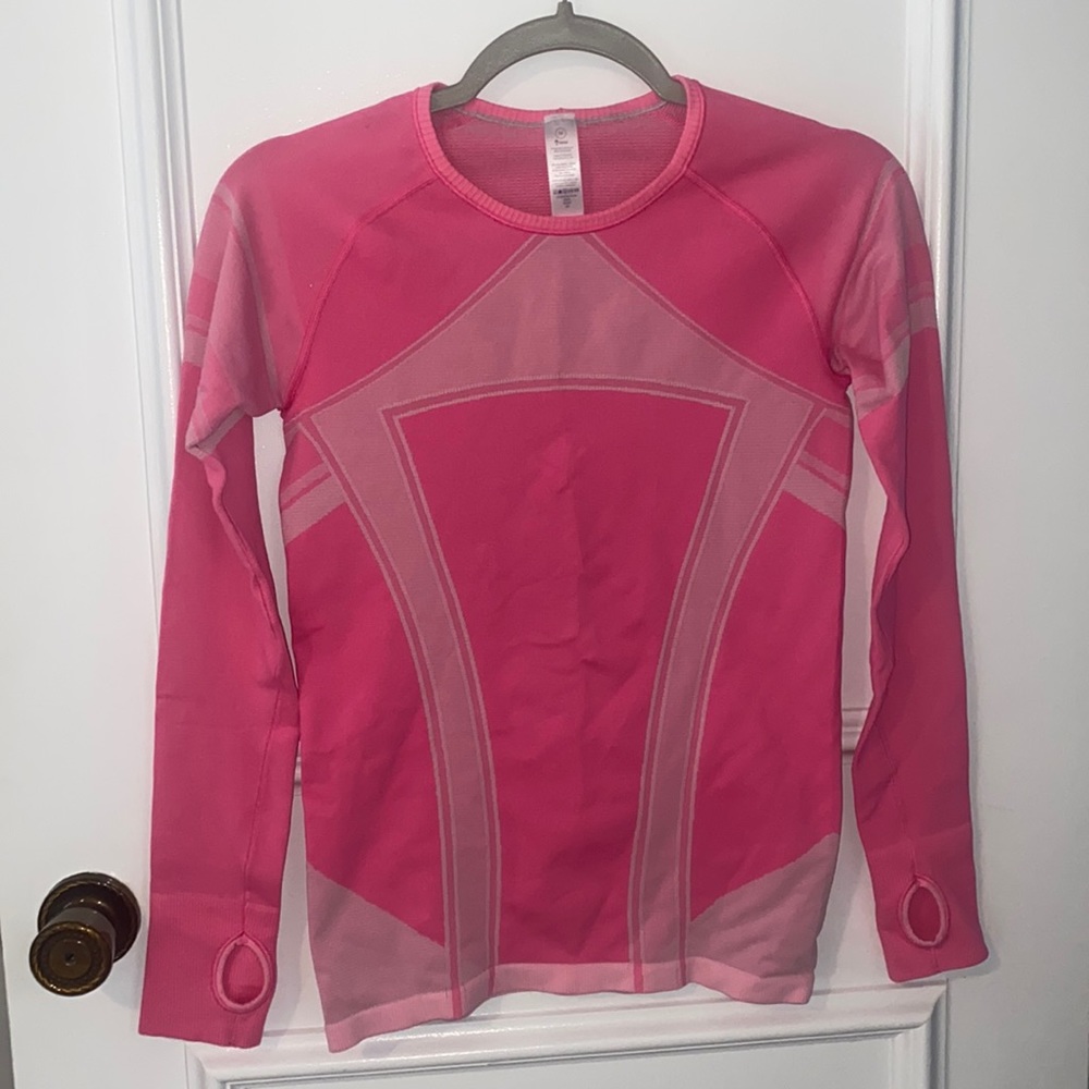 Ivivva Girls Size 14 Pink Long-Sleeved Athletic Shirt